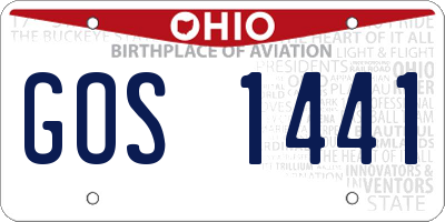 OH license plate GOS1441