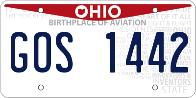 OH license plate GOS1442