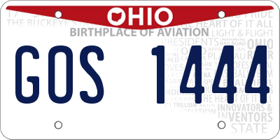 OH license plate GOS1444