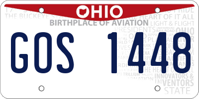 OH license plate GOS1448