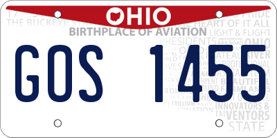 OH license plate GOS1455
