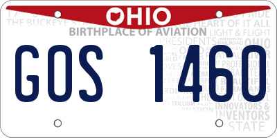 OH license plate GOS1460