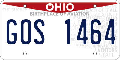 OH license plate GOS1464