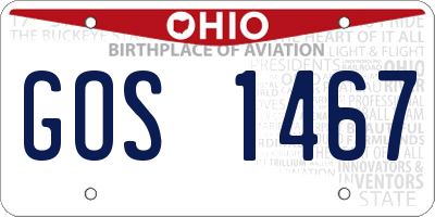OH license plate GOS1467