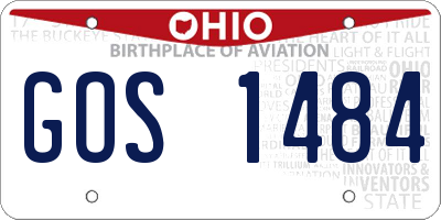 OH license plate GOS1484