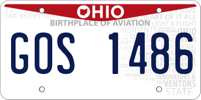 OH license plate GOS1486