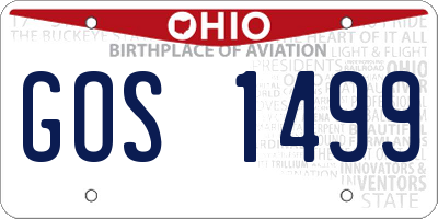 OH license plate GOS1499