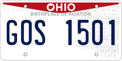 OH license plate GOS1501