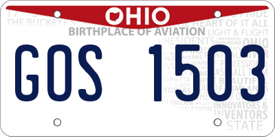 OH license plate GOS1503