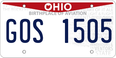 OH license plate GOS1505