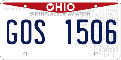 OH license plate GOS1506