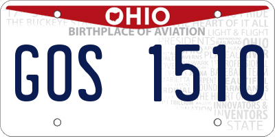 OH license plate GOS1510