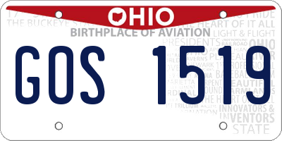 OH license plate GOS1519