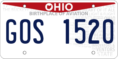 OH license plate GOS1520