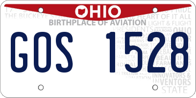 OH license plate GOS1528