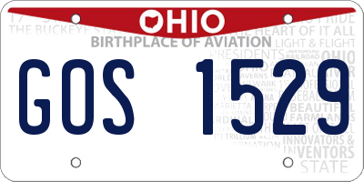 OH license plate GOS1529