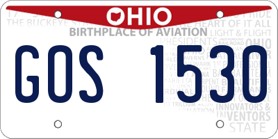 OH license plate GOS1530