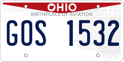 OH license plate GOS1532