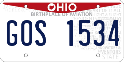 OH license plate GOS1534