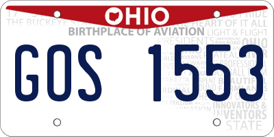 OH license plate GOS1553