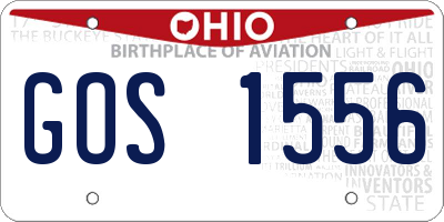OH license plate GOS1556