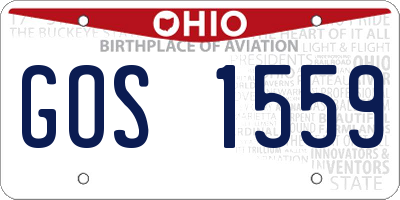 OH license plate GOS1559