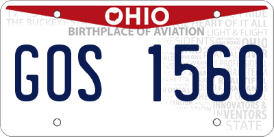 OH license plate GOS1560