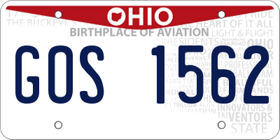 OH license plate GOS1562