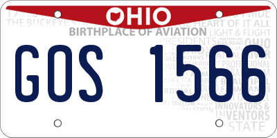 OH license plate GOS1566