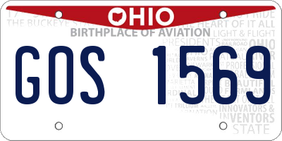OH license plate GOS1569