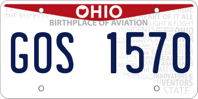 OH license plate GOS1570