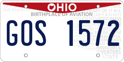 OH license plate GOS1572
