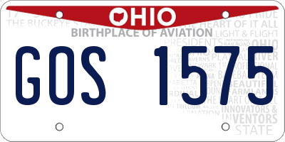 OH license plate GOS1575