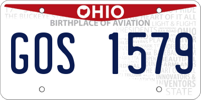 OH license plate GOS1579