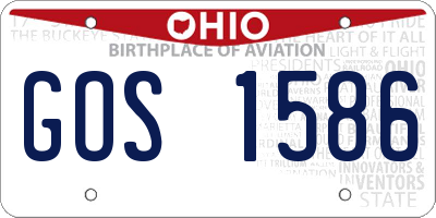 OH license plate GOS1586