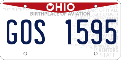 OH license plate GOS1595
