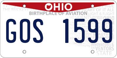 OH license plate GOS1599