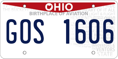 OH license plate GOS1606
