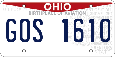 OH license plate GOS1610