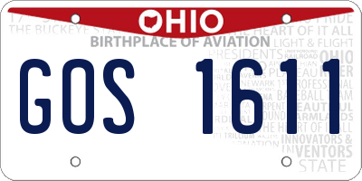 OH license plate GOS1611