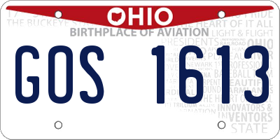 OH license plate GOS1613