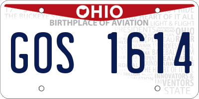 OH license plate GOS1614
