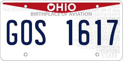 OH license plate GOS1617