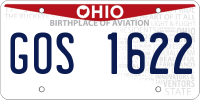 OH license plate GOS1622