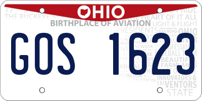 OH license plate GOS1623