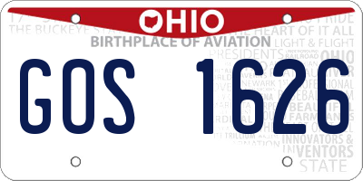 OH license plate GOS1626
