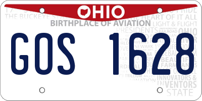 OH license plate GOS1628