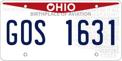 OH license plate GOS1631