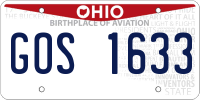 OH license plate GOS1633
