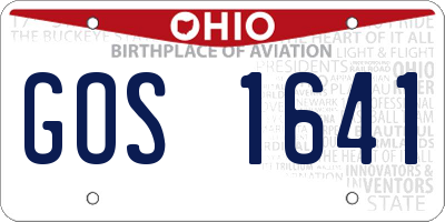OH license plate GOS1641